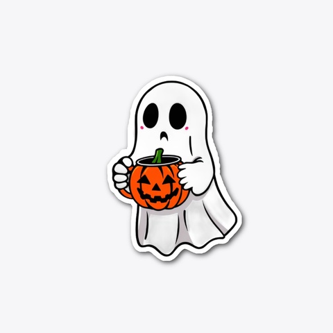Cute Ghost with Delicious Coffee