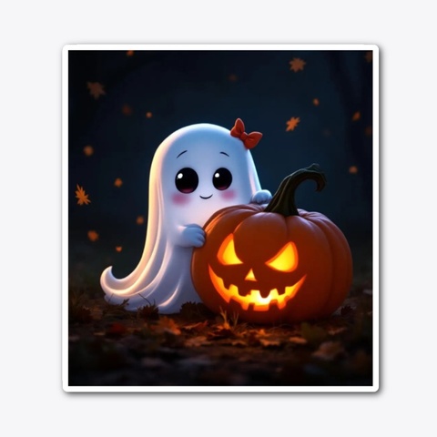 Halloween cute ghost t-shirt pumpkin lit